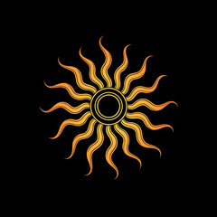 Naklejka premium Abstract Sun Illustration, Logo