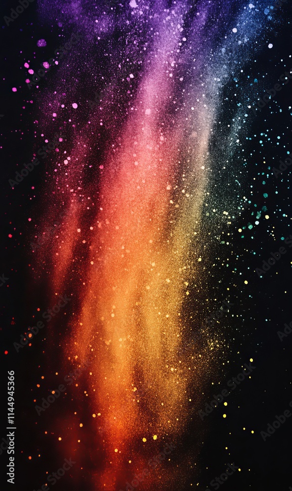 Wall mural grainy color gradient background orange pink purple abstract retro grainy gradient noise texture eff