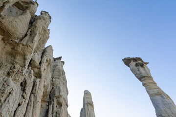 Geological formations and photographs of extinct volcanoes. landscape photos.