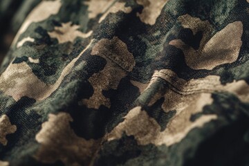 Camouflage shirt close up