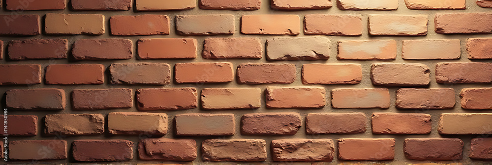 Poster warm brown tones of a classic brick wall texture create a cozy and inviting background for various v