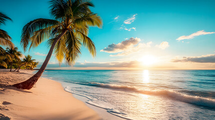 Fototapeta premium Summer beach vacation scene