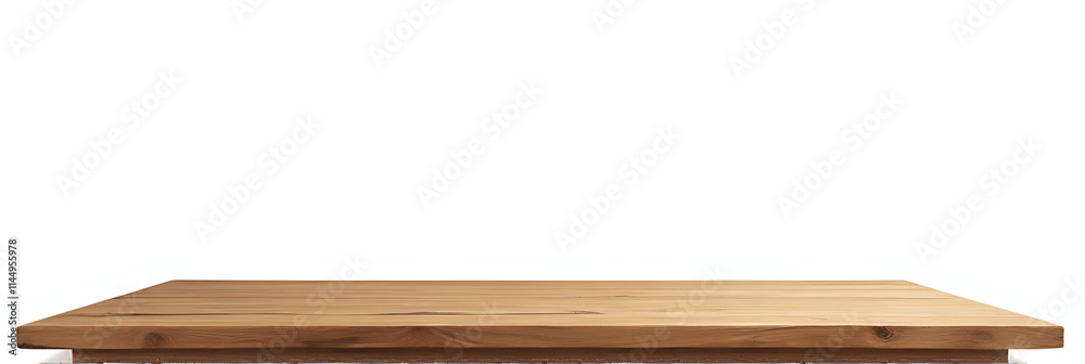 Poster The wooden table top has a beautiful texture with subtle grain patterns visible against a clean white background._00002_