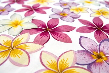 Floral patterns isolated on white background 
