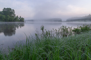 morning fog over the river