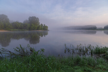 morning mist on the desna river