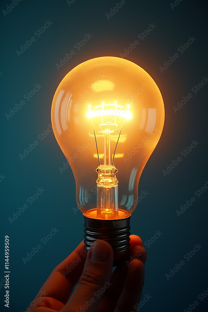 Poster the business creativity idea is like a lightbulb moment, where something new and innovative is compa