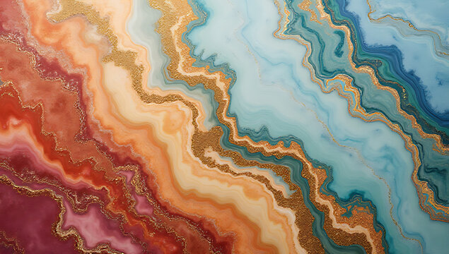 The beautiful texture of colorful marble adds a sophisticated touch to the decorative presentation of a stunning stone table backdrop._00001_