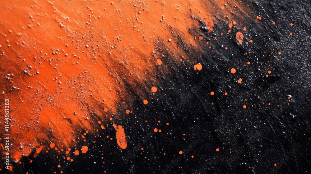Wall mural orange red black color gradient background grainy texture effect web banner header poster design cop