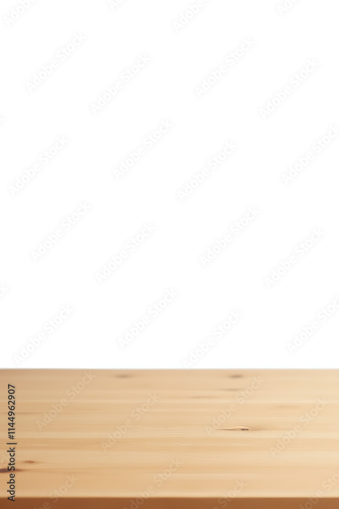 Poster Smooth wooden tabletop texture features subtle grain patterns against a clean white background with a clear clipping path around it._00003_