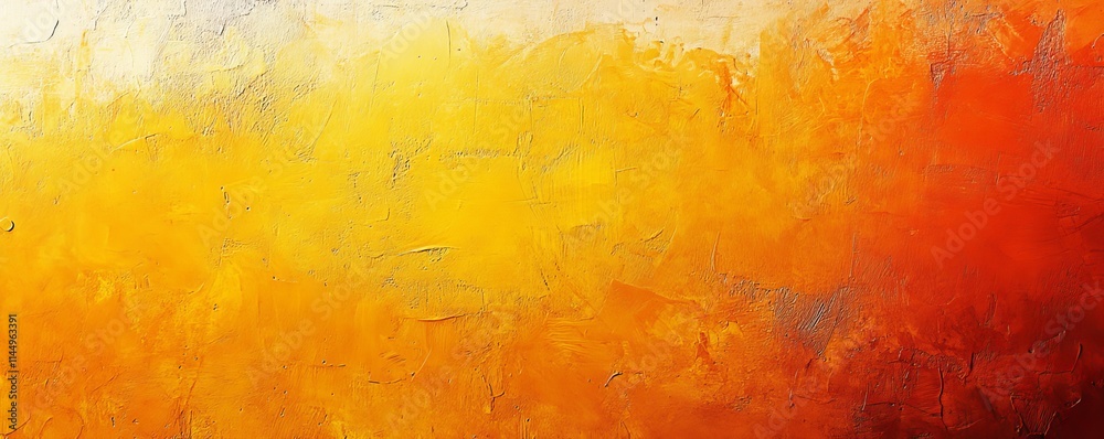 Wall mural orange yellow gradient background wide web header grainy texture vibrant colors banner design copy s