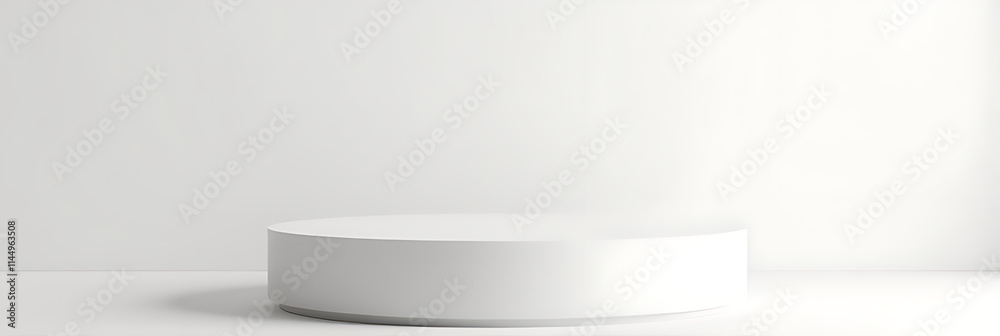 Poster simple white stone pedestal with minimal stand for presentation product display backgrounds in a cle