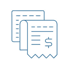Fototapeta premium Financial receipts for tax preparation and record-keeping.