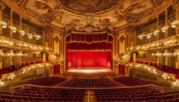 Interior of the Opera Garnier in Paris, France