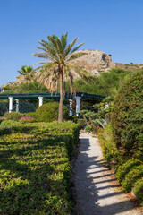 Kalithea, Greece, September 29, 2023 - Seaside landscape. Kalithea Therme Observator spa. Beautiful buildings built in the 1930s, Kallithea bay