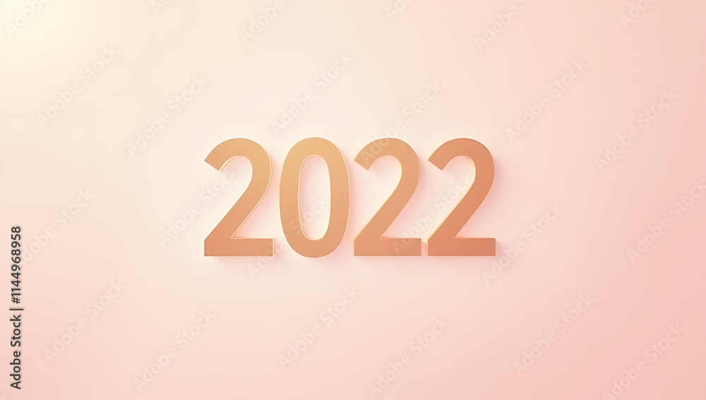 Poster pastel colored background with minimal design features celebration concepts from 2022 and earlier ye