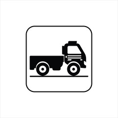 Download Pickup Truck Silhouette Vector Icons with Transparent White Background.