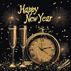 Vector Logos for 2025 New Year Posters and Postcards