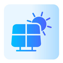 solar energy gradient icon