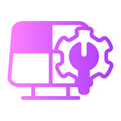 Obraz premium solar cell gradient icon