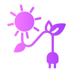 solar energy gradient icon