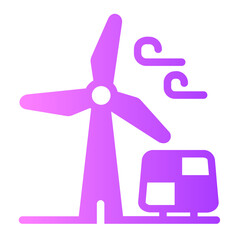 Windmill gradient icon