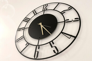 antique clock isolated on white