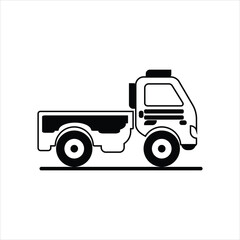 Download Pickup Truck Silhouette Vector Icons with Transparent White Background.