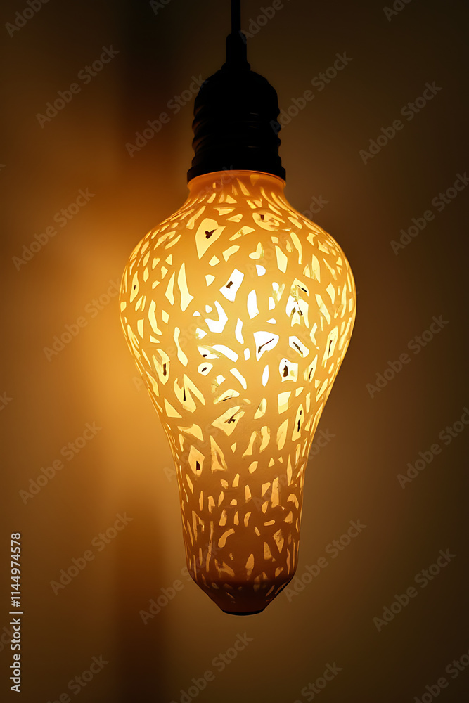Poster making light bulbs from paper cutouts, a unique and innovative business concept using simple materia