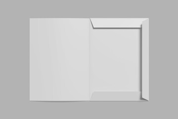 A4 Size Pocket Folder Mockup Isolated