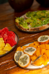 Assortment of tropical Indonesian fruits