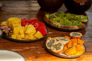Assortment of tropical Indonesian fruits