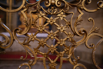 Golden Decorations in a Sacred Place of Worship