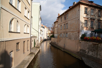View of a Navigable Canal in Prague