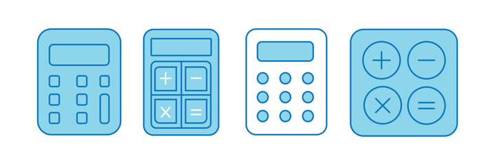 Calculator icon set. Accounting calculator icon. calculator vector