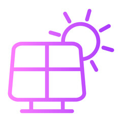 solar energy gradient icon