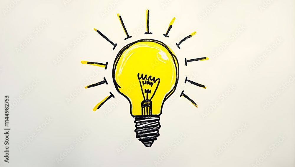 Aufkleber freehand drawings of light bulbs can serve as a creative and unique starting point for entrepreneurs