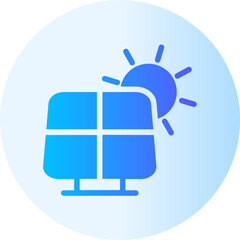 solar energy gradient icon