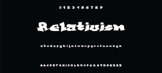 Street alphabet in hip-hop graffiti style, hand drawn. youthful urban atmosphere. energetic expressive title. vector graffiti alphabet on black background