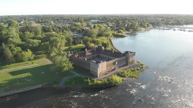 Fortress in Quebec with old town 