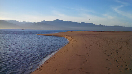 Mexico beach view of mountains