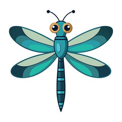 dragonfly on white background