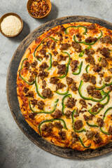 Homemade Italian Sausage and Pepper Pizza