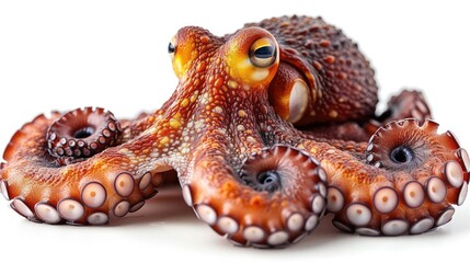 Obraz premium A close-up of a vibrant octopus showcasing its intricate textures and colors.