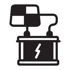 Accumulator glyph icon