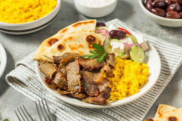 Homemade Greek Gyro Plate