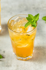 Cold Refreshing Passion Fruit Iced Tea