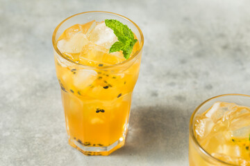 Cold Refreshing Passion Fruit Iced Tea