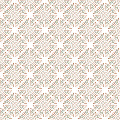 White background with hand drawn abstract floral pattern