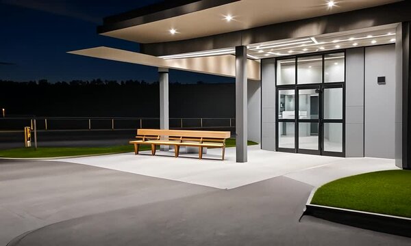 Rest area on a highway.